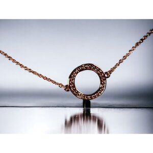 Adore Signature Organic Circle Bracelet w/ Swarovski Crystal NWOT Mint Rose Gold